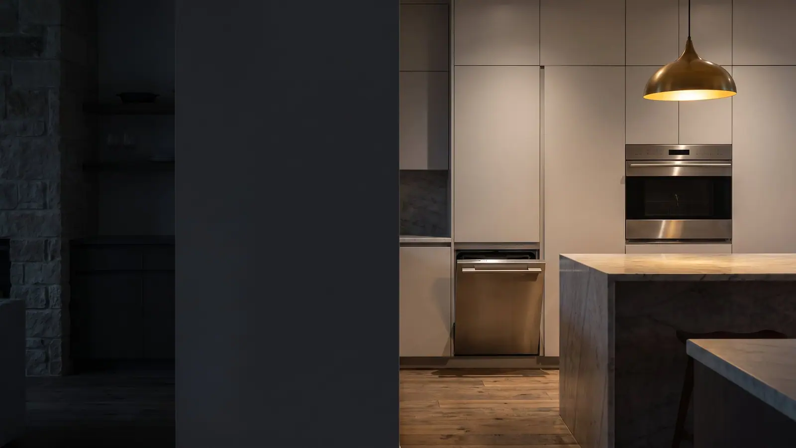 Bosch dishwashers, ovens, refrigeration in a luxury kitchen