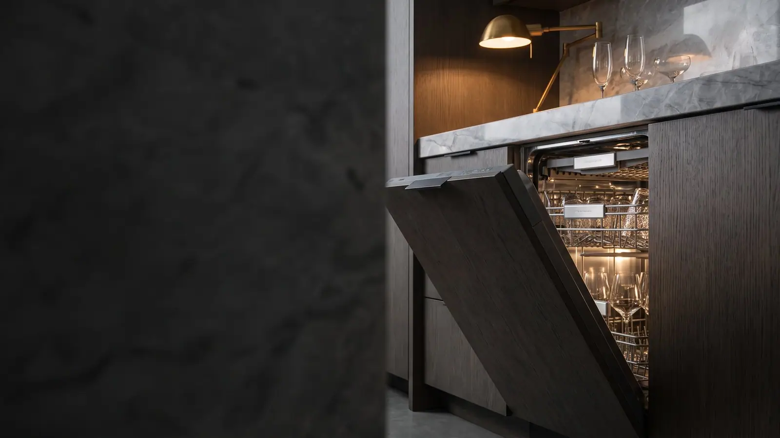 Cove dishwashers in a luxury kitchen