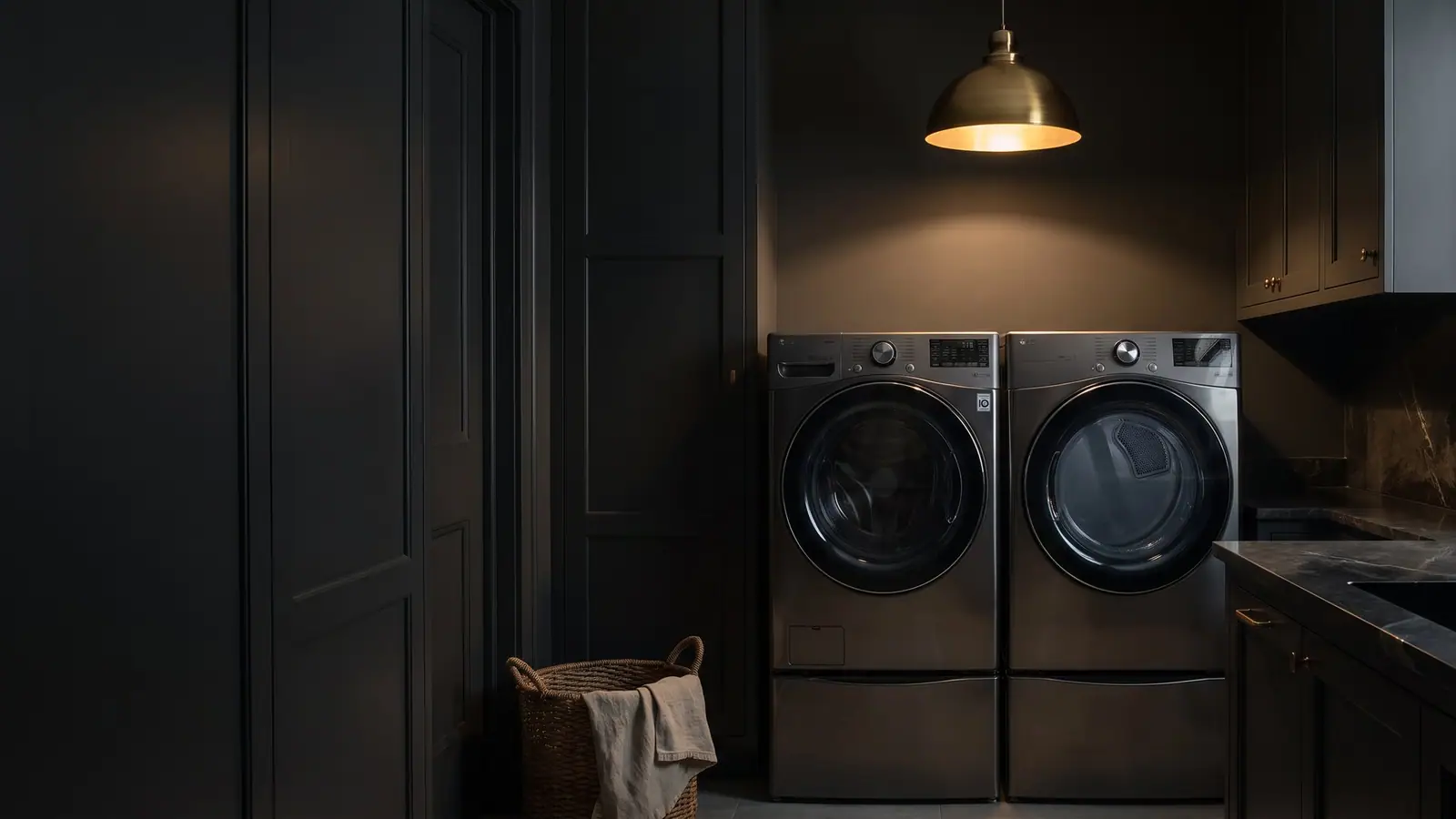 Electrolux laundry, ranges in a luxury kitchen