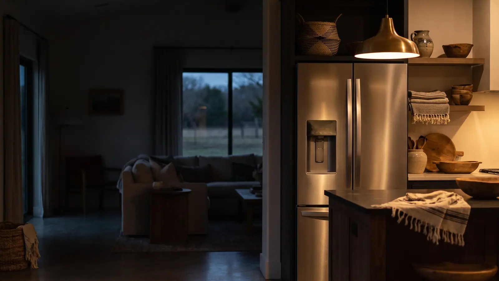GE profile refrigeration, laundry, ranges in a luxury kitchen