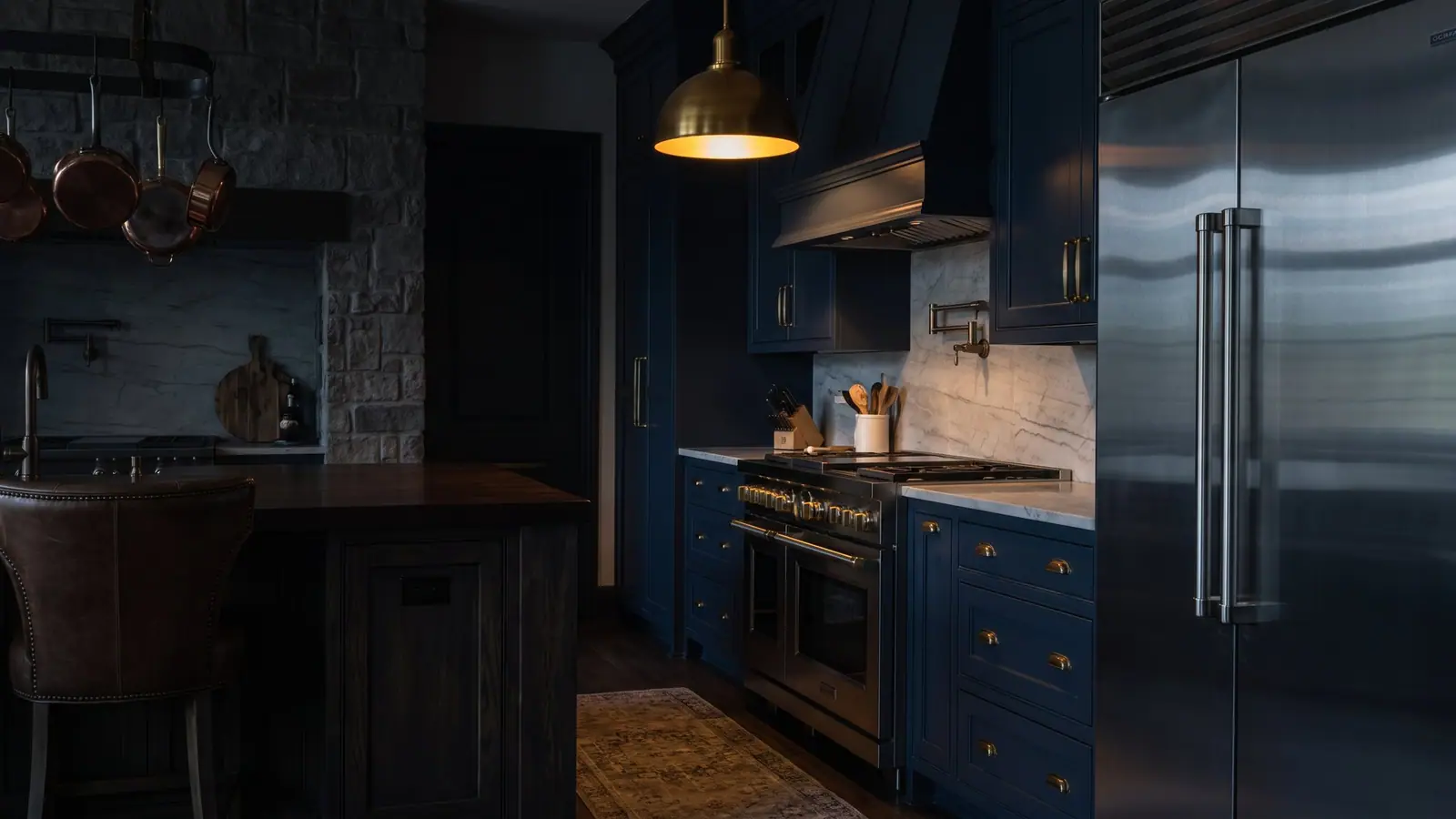 Monogram ge monogram columns, ranges in a luxury kitchen